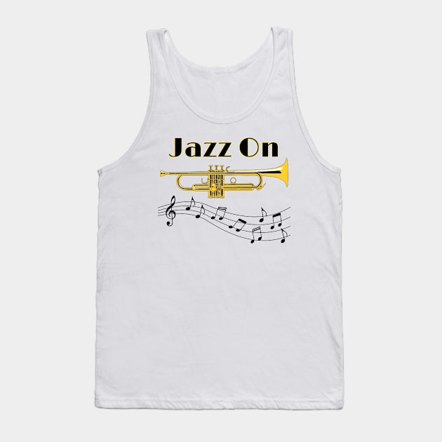 Musician Jazz On Trumpet Player Tank Top by macdonaldcreativestudios